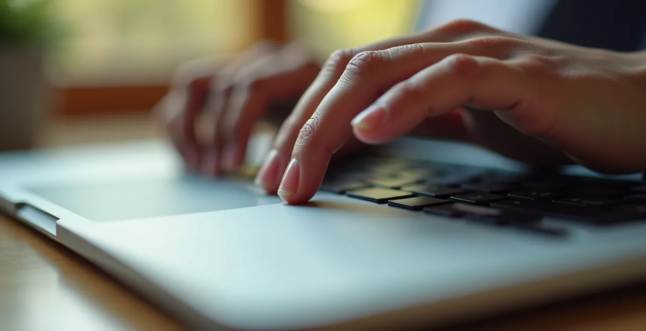 Personne consultant le registre des entrepreneurs RBQ sur ordinateur pour vérifier une licence